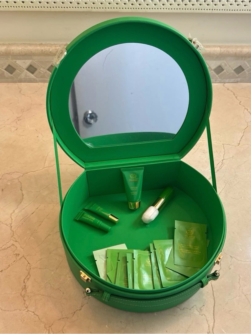 Tata Harper Skincare Set in Vibrant Green